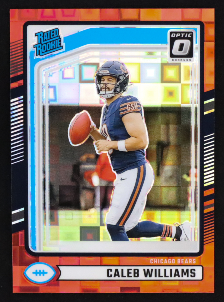 Caleb Williams 2024 Donruss Optic Rated Rookies Preview Red Pandora #327 RC at PristineAuction.com Caleb Williams 2024 Donruss Optic Rated Rookies Preview Red Pandora #327 RC at PristineAuction.com