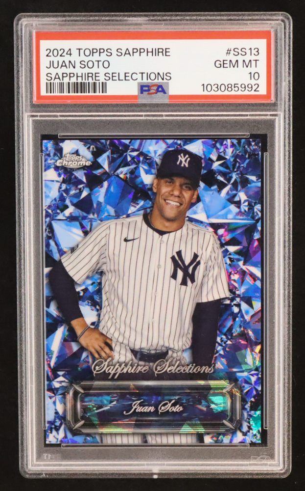 Juan Soto 2024 Topps Chrome Update Sapphire Sapphire Selections #SS13 (PSA 10) at PristineAuction.com Juan Soto 2024 Topps Chrome Update Sapphire Sapphire Selections #SS13 (PSA 10) at PristineAuction.com