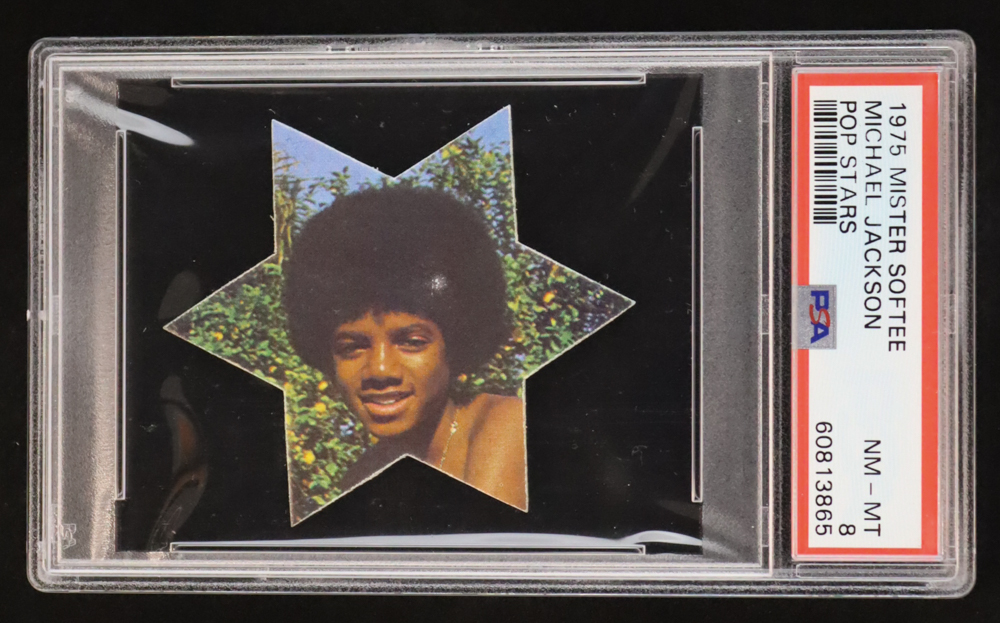 Michael Jackson 1975 Panini Pop Stars #80 (PSA 8) at PristineAuction.com Michael Jackson 1975 Panini Pop Stars #80 (PSA 8) at PristineAuction.com