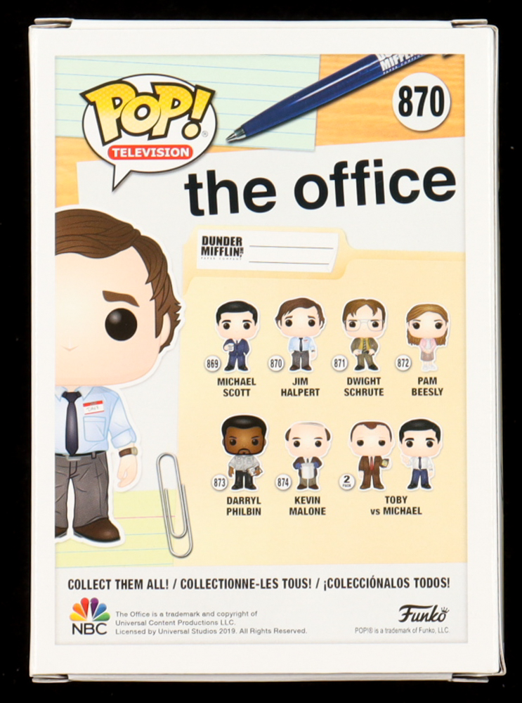 John Krasinski Signed "The Office" #870 Jim Halpert Funko Pop! Vinyl Figure (PSA) at PristineAuction.com John Krasinski Signed "The Office" #870 Jim Halpert Funko Pop! Vinyl Figure (PSA) at PristineAuction.com