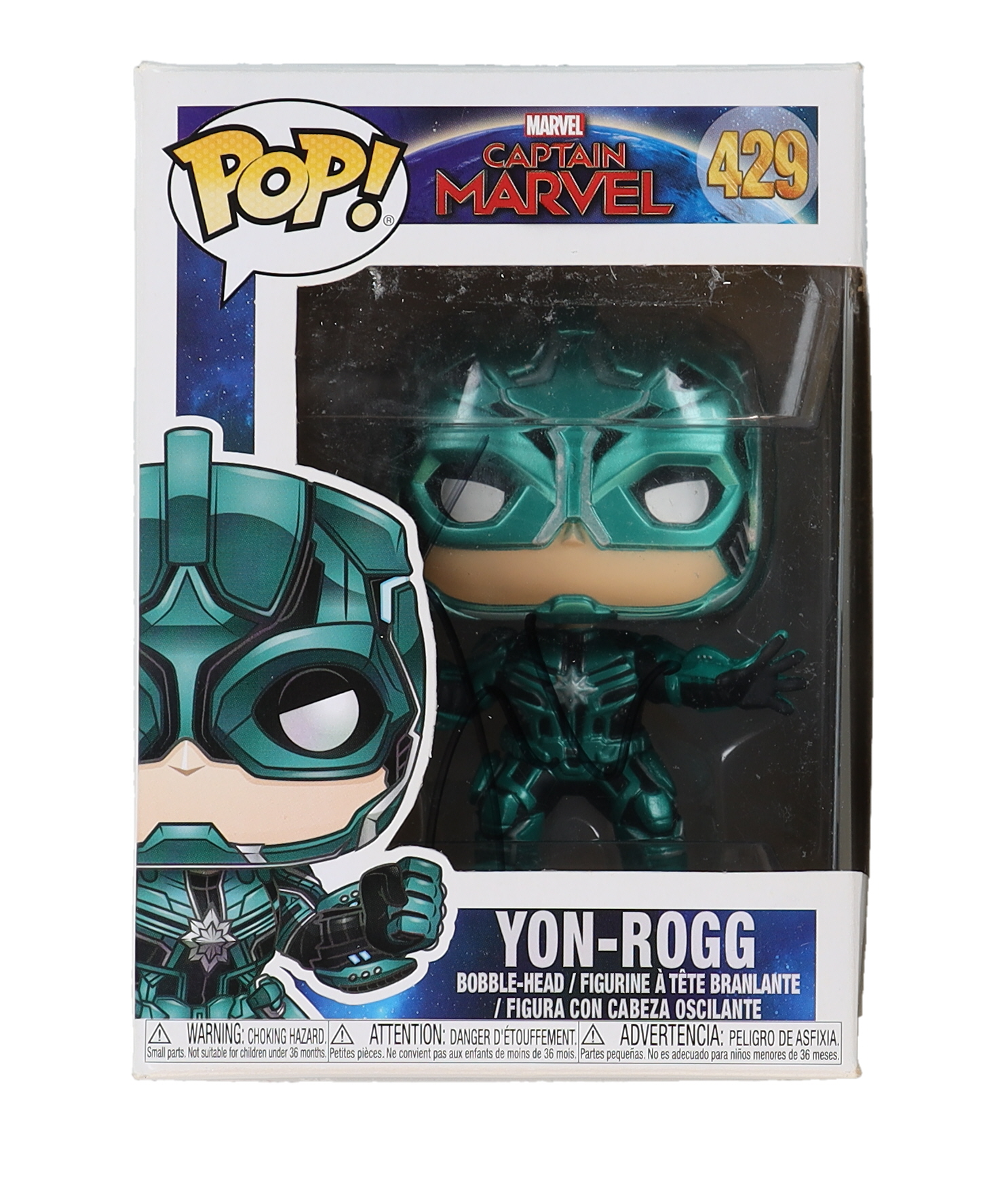 Jude Law Signed "Captain Marvel" #429 Yon-Rogg Funko Pop! Bobble-Head Vinyl Figure (AutographCOA) at PristineAuction.com Jude Law Signed "Captain Marvel" #429 Yon-Rogg Funko Pop! Bobble-Head Vinyl Figure (AutographCOA) at PristineAuction.com