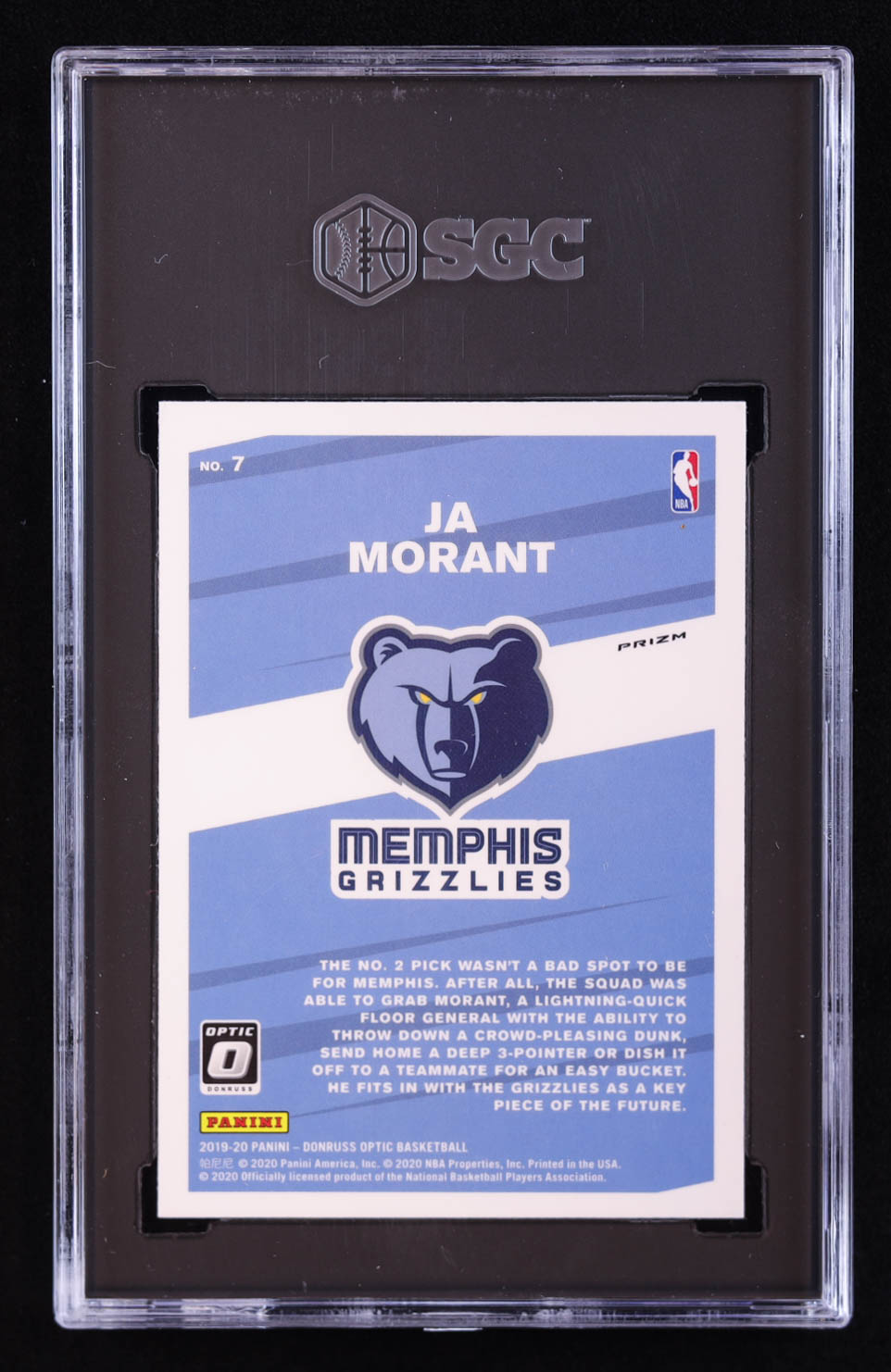 Ja Morant 2019-20 Donruss Optic My House Holo #7 RC (SGC 10) at PristineAuction.com Ja Morant 2019-20 Donruss Optic My House Holo #7 RC (SGC 10) at PristineAuction.com