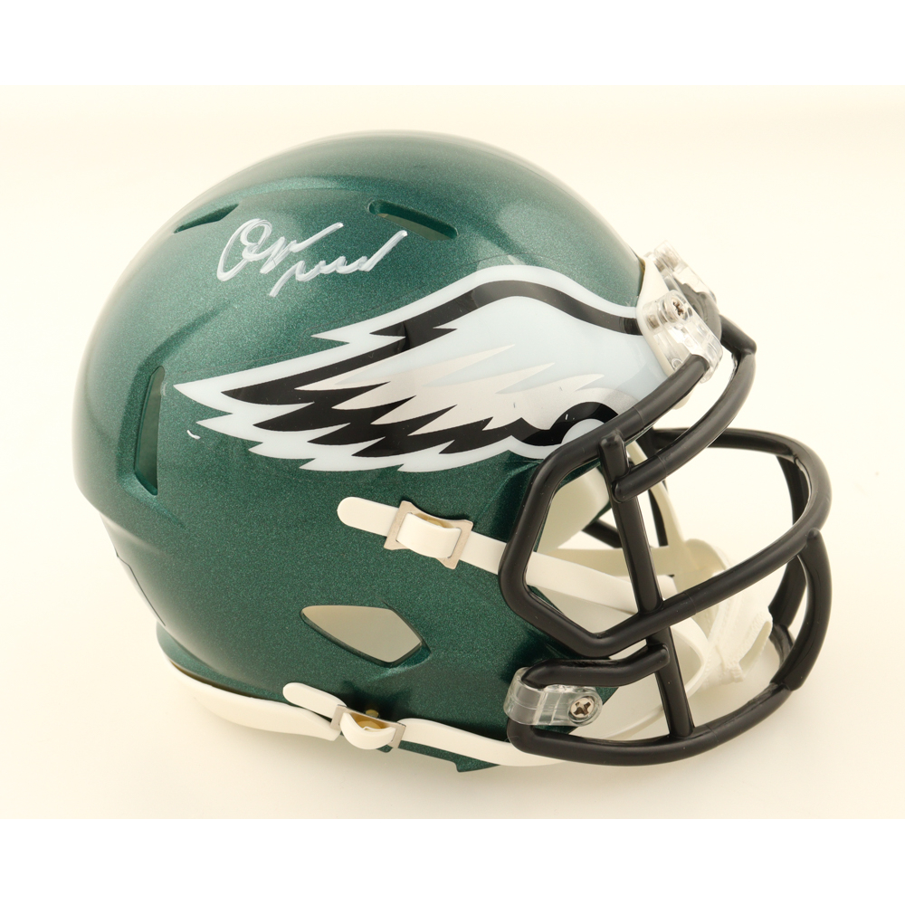 Quinyon Mitchell Signed Eagles Mini Speed Helmet (JSA) at PristineAuction.com