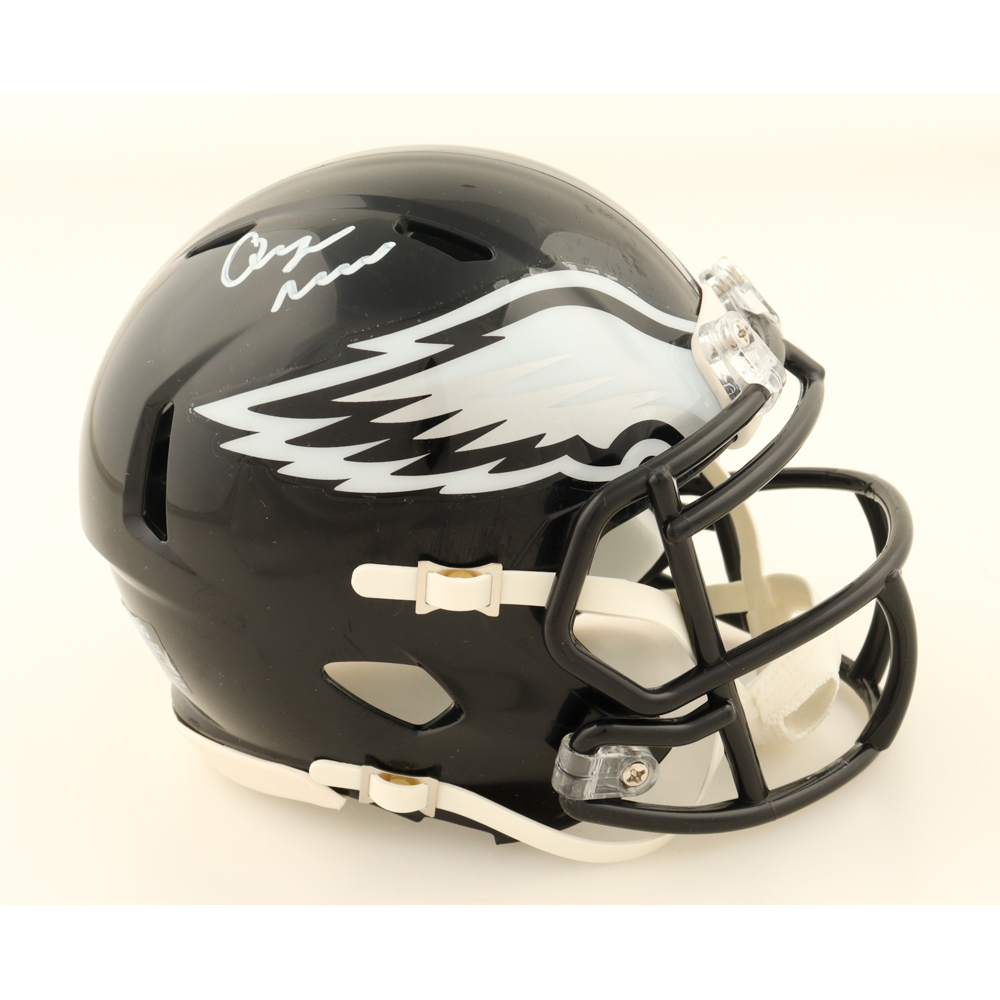 Quinyon Mitchell Signed Eagles Speed Mini Helmet (JSA) at PristineAuction.com