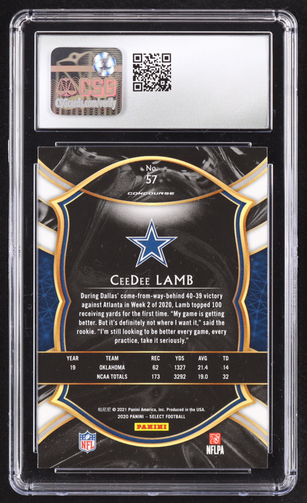 CeeDee Lamb 2020 Select #57 RC (CSG 10) at PristineAuction.com CeeDee Lamb 2020 Select #57 RC (CSG 10) at PristineAuction.com