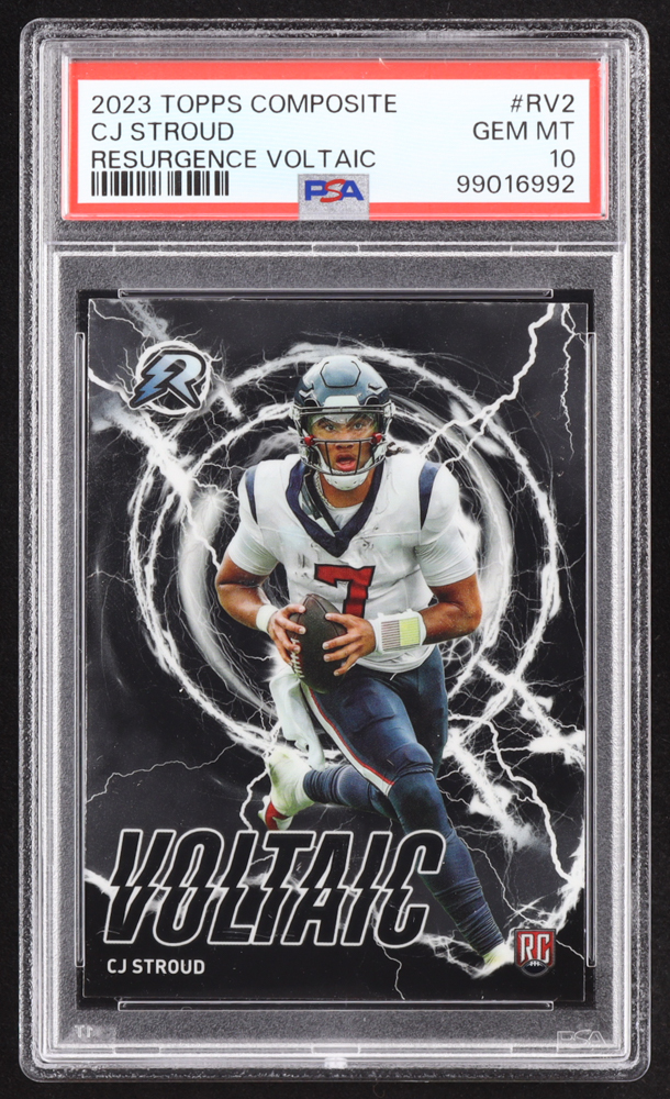 CJ Stroud 2023 Topps Composite Resurgence Voltaic #RV2 RC (PSA 10) at PristineAuction.com CJ Stroud 2023 Topps Composite Resurgence Voltaic #RV2 RC (PSA 10) at PristineAuction.com