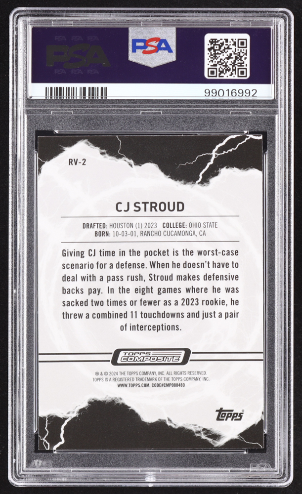 CJ Stroud 2023 Topps Composite Resurgence Voltaic #RV2 RC (PSA 10) at PristineAuction.com CJ Stroud 2023 Topps Composite Resurgence Voltaic #RV2 RC (PSA 10) at PristineAuction.com
