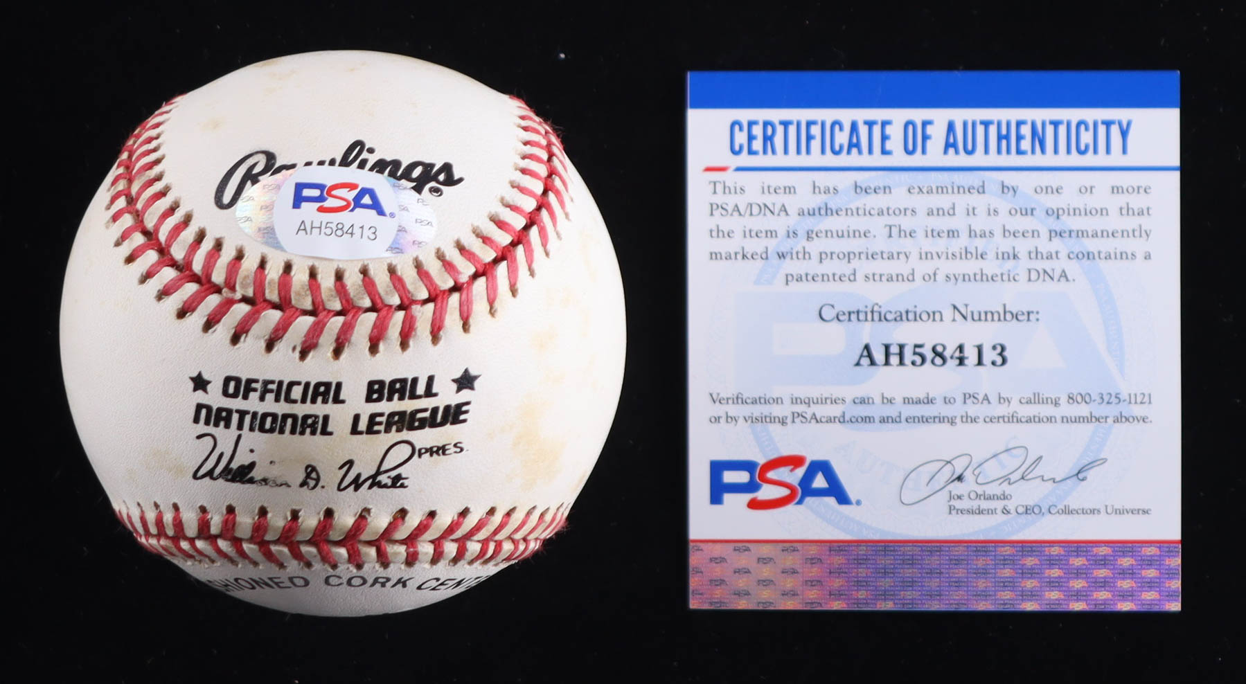 Warren Spahn Signed ONL Baseball Inscribed "HOF 73" (PSA) at PristineAuction.com Warren Spahn Signed ONL Baseball Inscribed "HOF 73" (PSA) at PristineAuction.com