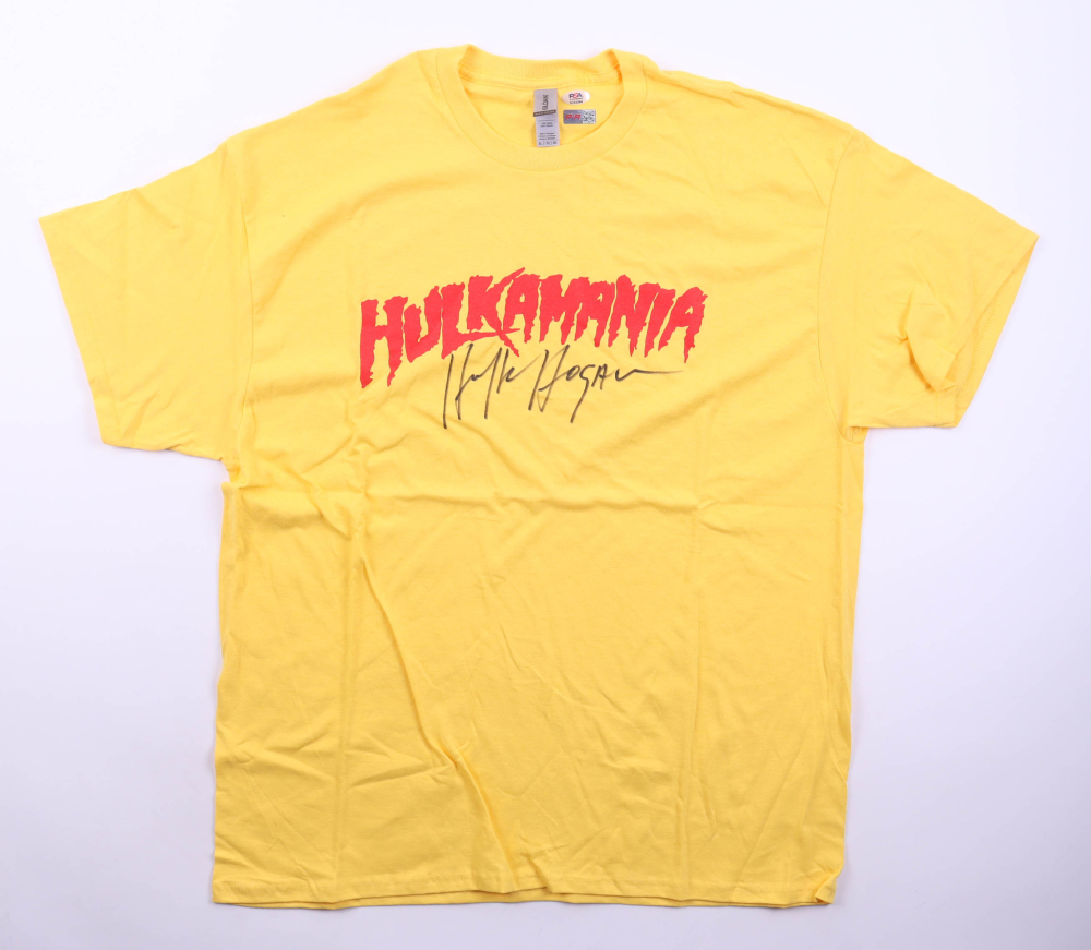 thumbnail image 2 of Hulk Hogan Signed Hulkamania T-Shirt – BAS Witnessed Authentic WWE Autograph 2 of 3