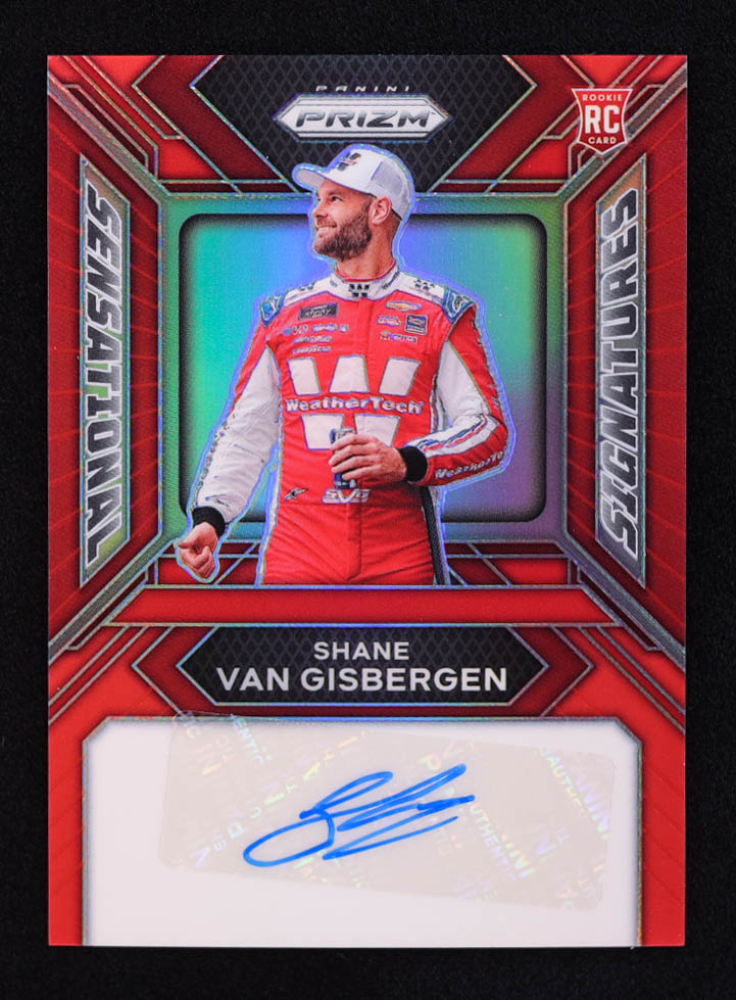 Shane Van Gisbergen 2024 Panini Prizm Sensational Signatures Prizms Red #39 #37/99