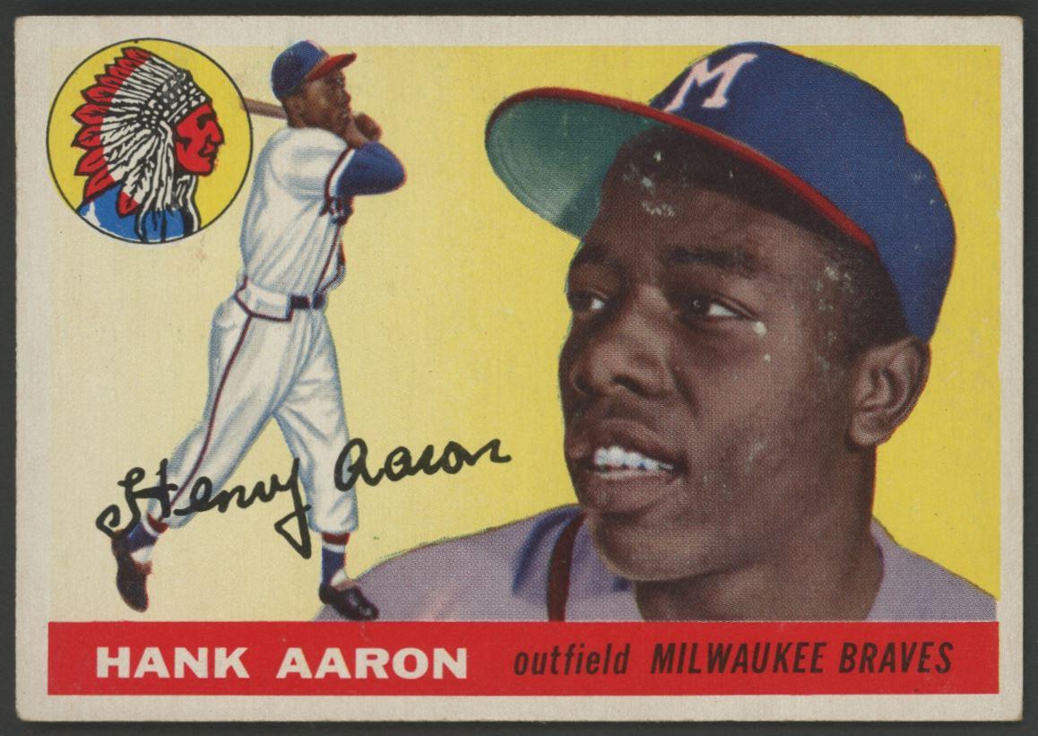 Hank Aaron 1955 Topps #47 at PristineAuction.com Hank Aaron 1955 Topps #47 at PristineAuction.com