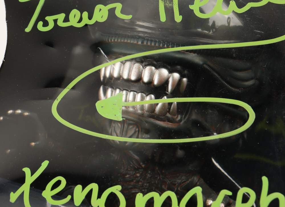 Trevor Newlin Signed "Alien: Romulus" #1616 Xenomorph Funko Pop! Vinyl Figure Inscribed "Xenomorph" with Alien Tail Sketch (JSA) at PristineAuction.com Trevor Newlin Signed "Alien: Romulus" #1616 Xenomorph Funko Pop! Vinyl Figure Inscribed "Xenomorph" with Alien Tail Sketch (JSA) at PristineAuction.com