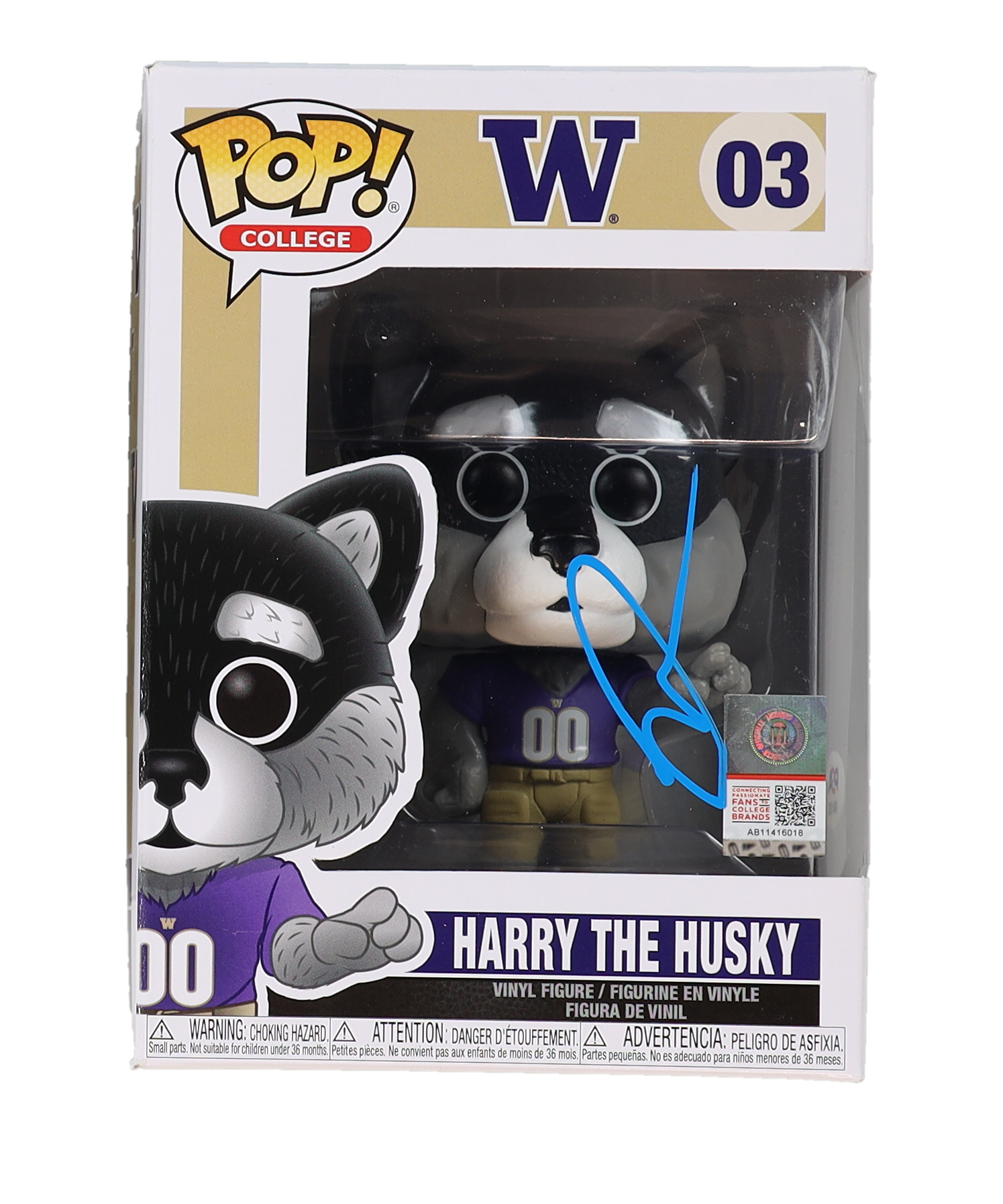 Jaden McDaniels Signed UConn Huskies #04 Harry the Husky Funko Pop! Vinyl Figure (PSA) at PristineAuction.com Jaden McDaniels Signed UConn Huskies #04 Harry the Husky Funko Pop! Vinyl Figure (PSA) at PristineAuction.com