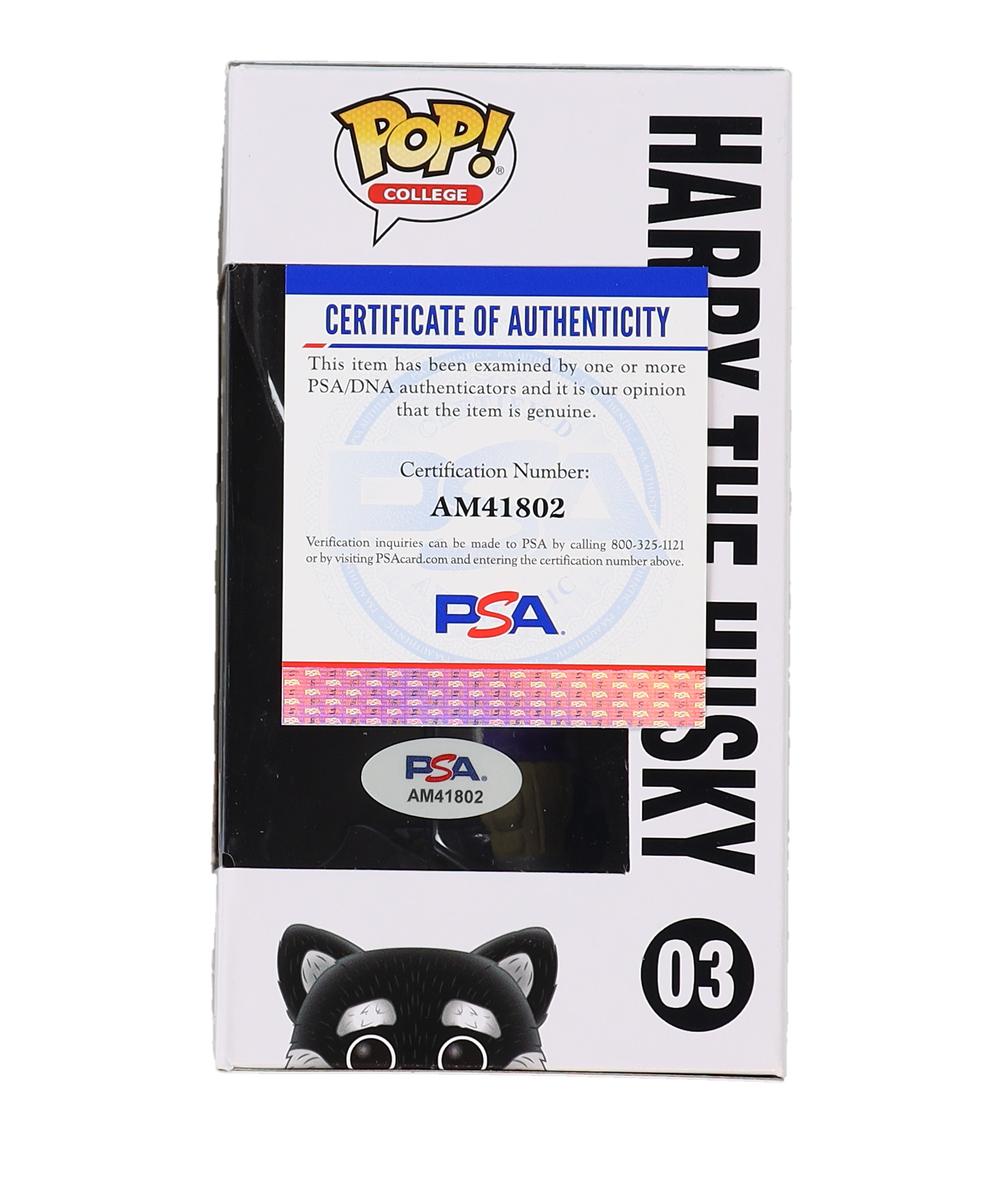 Jaden McDaniels Signed UConn Huskies #04 Harry the Husky Funko Pop! Vinyl Figure (PSA) at PristineAuction.com Jaden McDaniels Signed UConn Huskies #04 Harry the Husky Funko Pop! Vinyl Figure (PSA) at PristineAuction.com