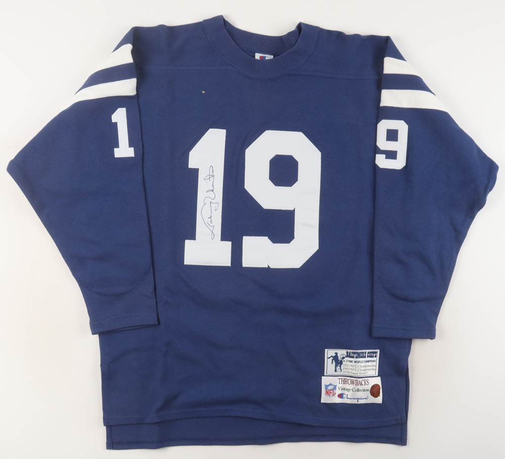 Johnny Unitas Signed Colts Throwback Jersey (JSA) at PristineAuction.com Johnny Unitas Signed Colts Throwback Jersey (JSA) at PristineAuction.com