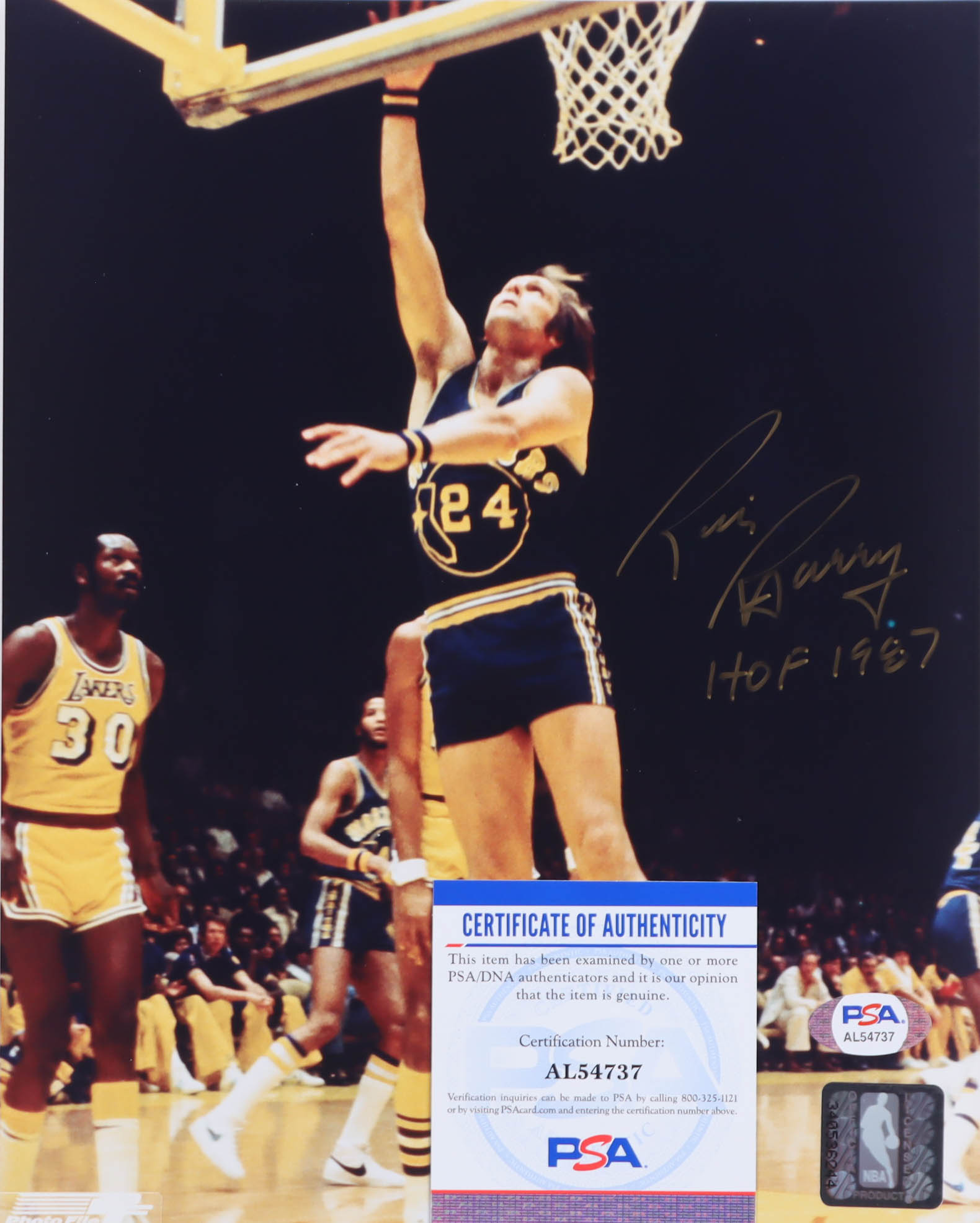 Rick Barry Signed Warriors 8x10 Photo Inscribed "HOF 1987" (PSA) at PristineAuction.com Rick Barry Signed Warriors 8x10 Photo Inscribed "HOF 1987" (PSA) at PristineAuction.com