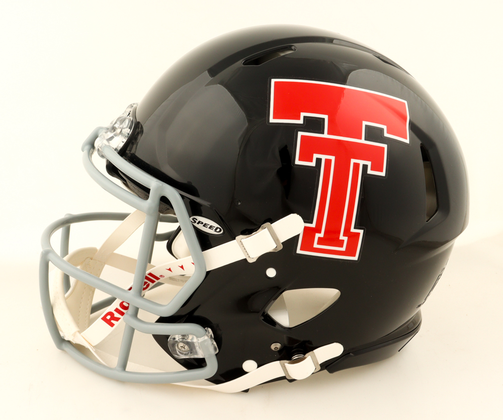 Patrick Mahomes Signed Texas Tech Red Raiders Full-Size Authentic On-Field Speed Helmet (Beckett) at PristineAuction.com Patrick Mahomes Signed Texas Tech Red Raiders Full-Size Authentic On-Field Speed Helmet (Beckett) at PristineAuction.com