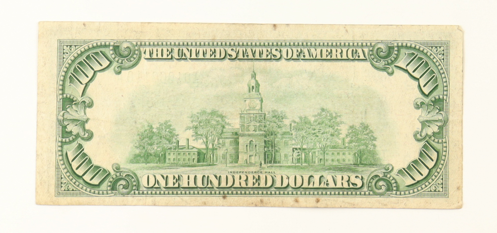 1934-B United States $100 One Hundred Dollar Federal Reserve Note at PristineAuction.com 1934-B United States $100 One Hundred Dollar Federal Reserve Note at PristineAuction.com