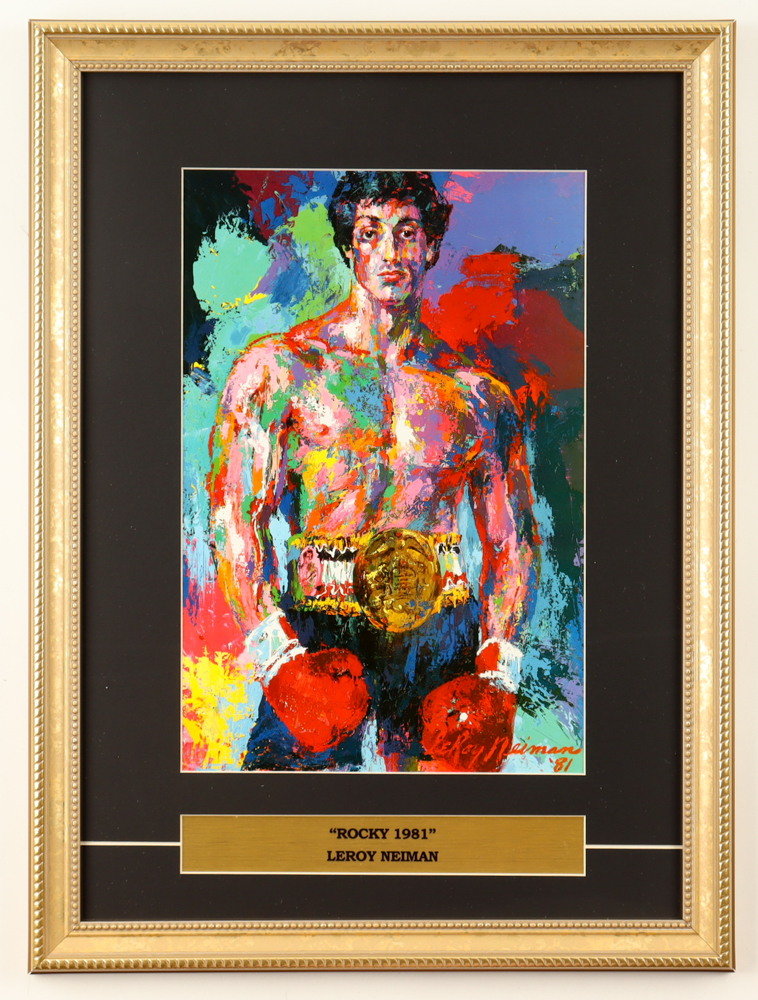 LeRoy Neiman "Rocky" Custom Framed Art Print Display at PristineAuction.com LeRoy Neiman "Rocky" Custom Framed Art Print Display at PristineAuction.com