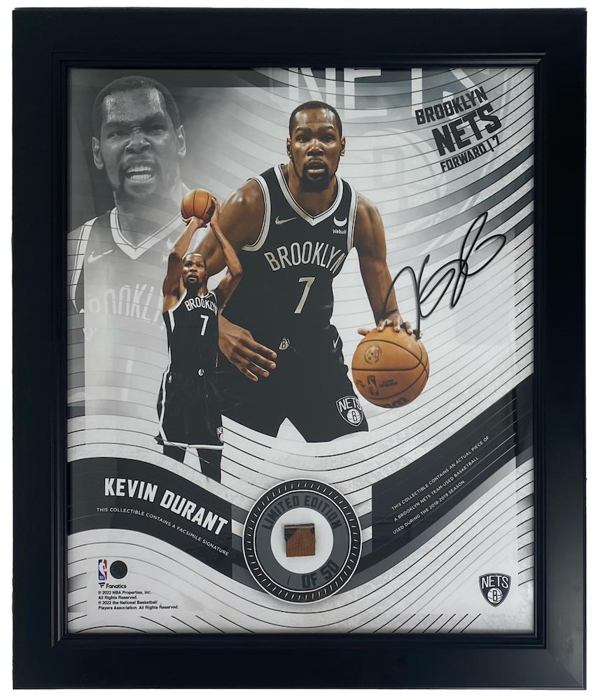 Kevin Durant Custom Framed Game-Used Basketball Piece Collage (Fanatics) at PristineAuction.com Kevin Durant Custom Framed Game-Used Basketball Piece Collage (Fanatics) at PristineAuction.com