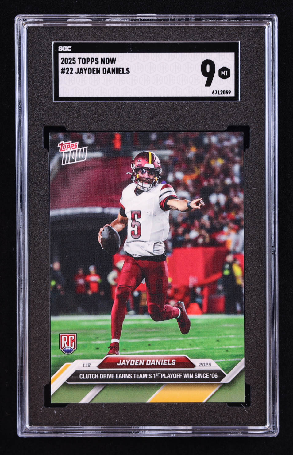 Jayden Daniels 2025 Topps Now #22 RC (SGC 9) at PristineAuction.com Jayden Daniels 2025 Topps Now #22 RC (SGC 9) at PristineAuction.com