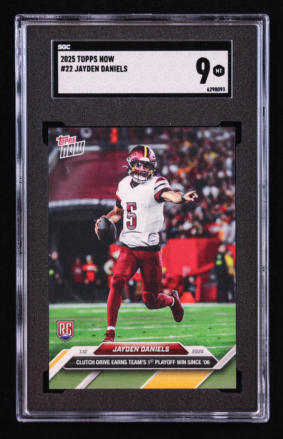 Jayden Daniels 2025 Topps Now #22 RC (SGC 9) at PristineAuction.com Jayden Daniels 2025 Topps Now #22 RC (SGC 9) at PristineAuction.com