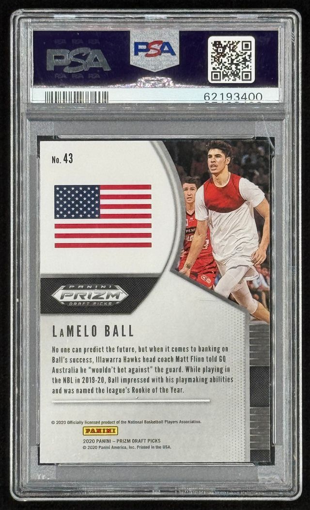 LaMelo Ball 2020-21 Panini Prizm Draft Picks #43 RC (PSA 10) at PristineAuction.com LaMelo Ball 2020-21 Panini Prizm Draft Picks #43 RC (PSA 10) at PristineAuction.com