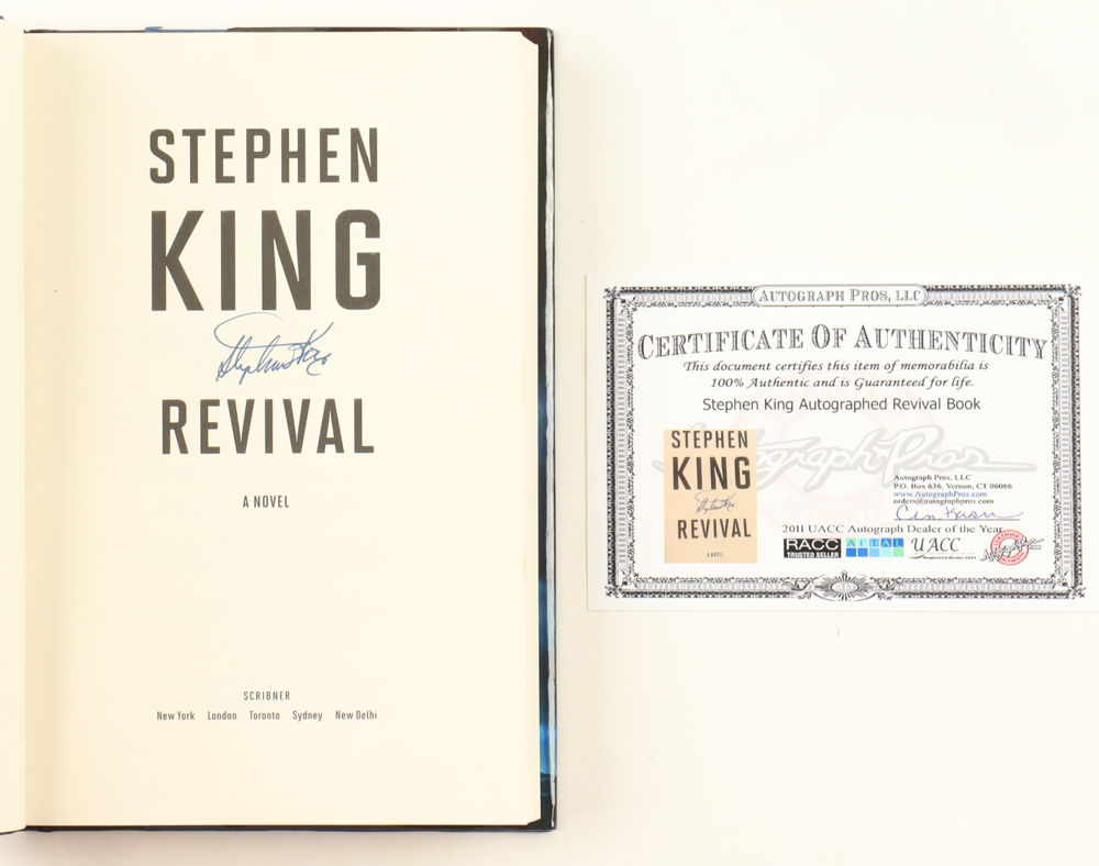 Stephen King Signed "Revival" Hardcover Book (ACOA & AP) at PristineAuction.com Stephen King Signed "Revival" Hardcover Book (ACOA & AP) at PristineAuction.com