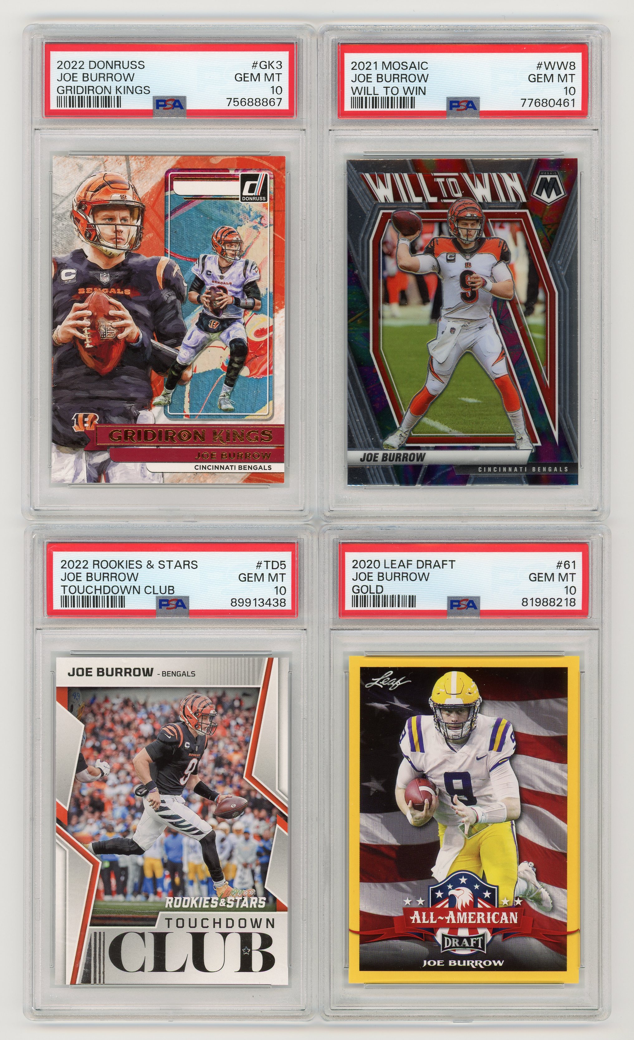 Cracked Cards Joe Burrow PSA Mystery Box Edition #1 (Limited to 100 Packs) at PristineAuction.com Cracked Cards Joe Burrow PSA Mystery Box Edition #1 (Limited to 100 Packs) at PristineAuction.com