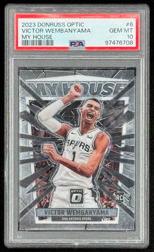 Victor Wembanyama 2023-24 Donruss Optic My House #6 RC (PSA 10) at PristineAuction.com Victor Wembanyama 2023-24 Donruss Optic My House #6 RC (PSA 10) at PristineAuction.com
