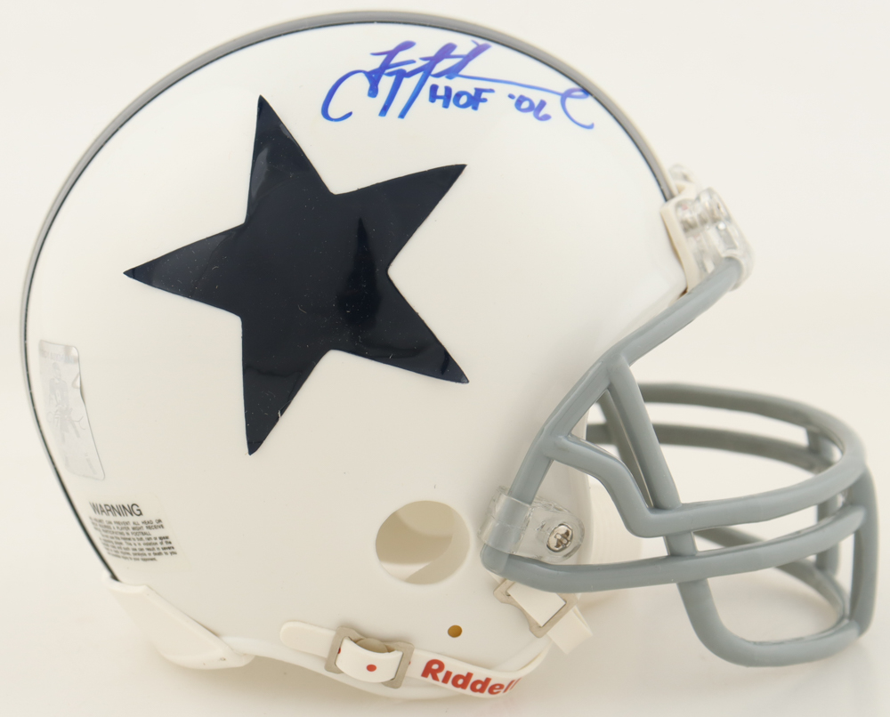 Troy Aikman Signed Cowboys Mini Helmet Inscribed "HOF '06" (Aikman) at PristineAuction.com Troy Aikman Signed Cowboys Mini Helmet Inscribed "HOF '06" (Aikman) at PristineAuction.com