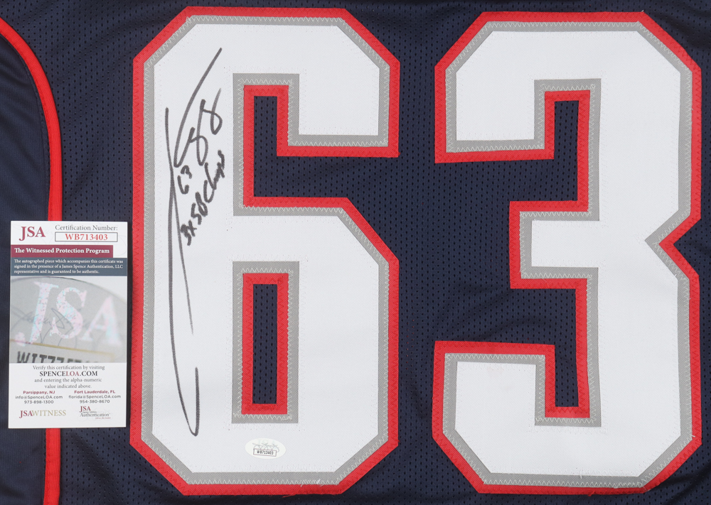 Joe Andruzzi Signed Jersey Inscribed "3x SB Champs" (JSA) at PristineAuction.com Joe Andruzzi Signed Jersey Inscribed "3x SB Champs" (JSA) at PristineAuction.com