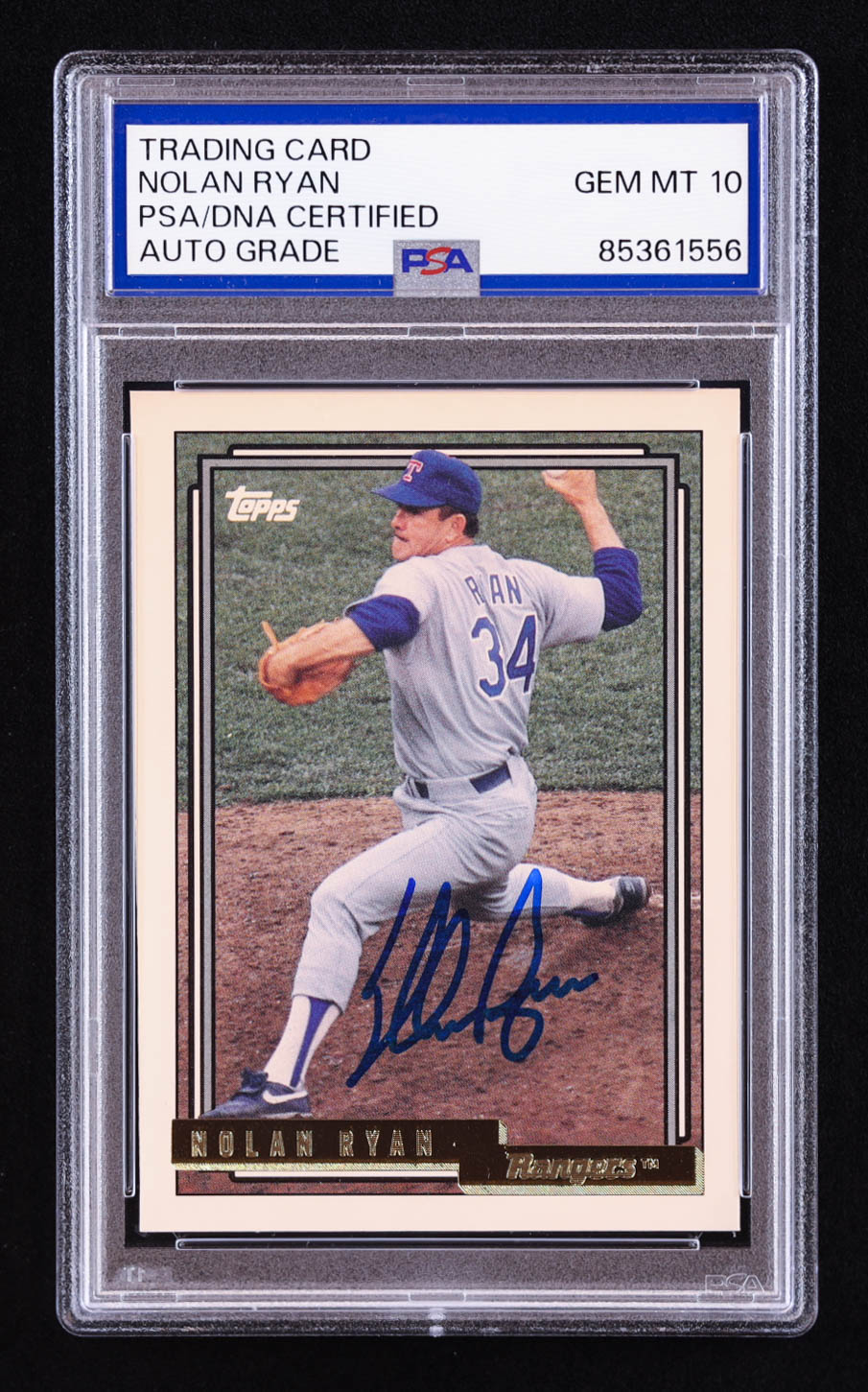 Nolan Ryan Signed 1992 Topps Gold #1 (PSA | Auto 10) at PristineAuction.com Nolan Ryan Signed 1992 Topps Gold #1 (PSA | Auto 10) at PristineAuction.com