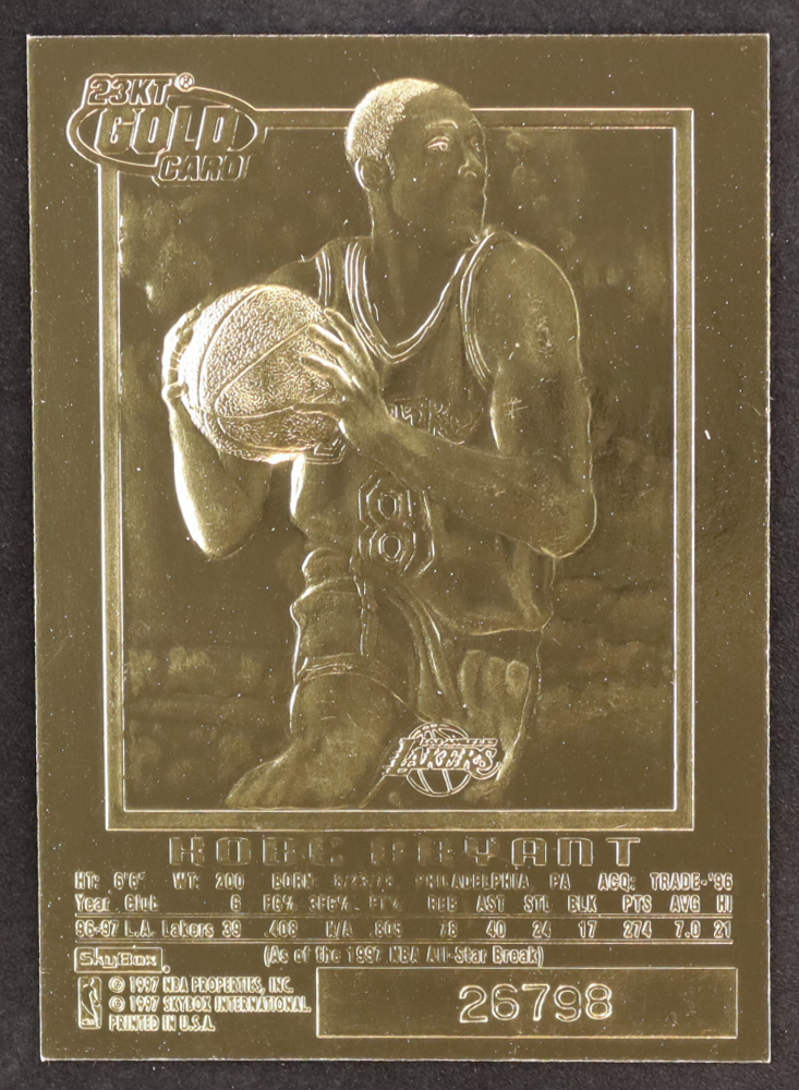 Kobe Bryant 1996-97 Skybox EX-2000 Purple Signature 23Kt Gold RC at PristineAuction.com Kobe Bryant 1996-97 Skybox EX-2000 Purple Signature 23Kt Gold RC at PristineAuction.com