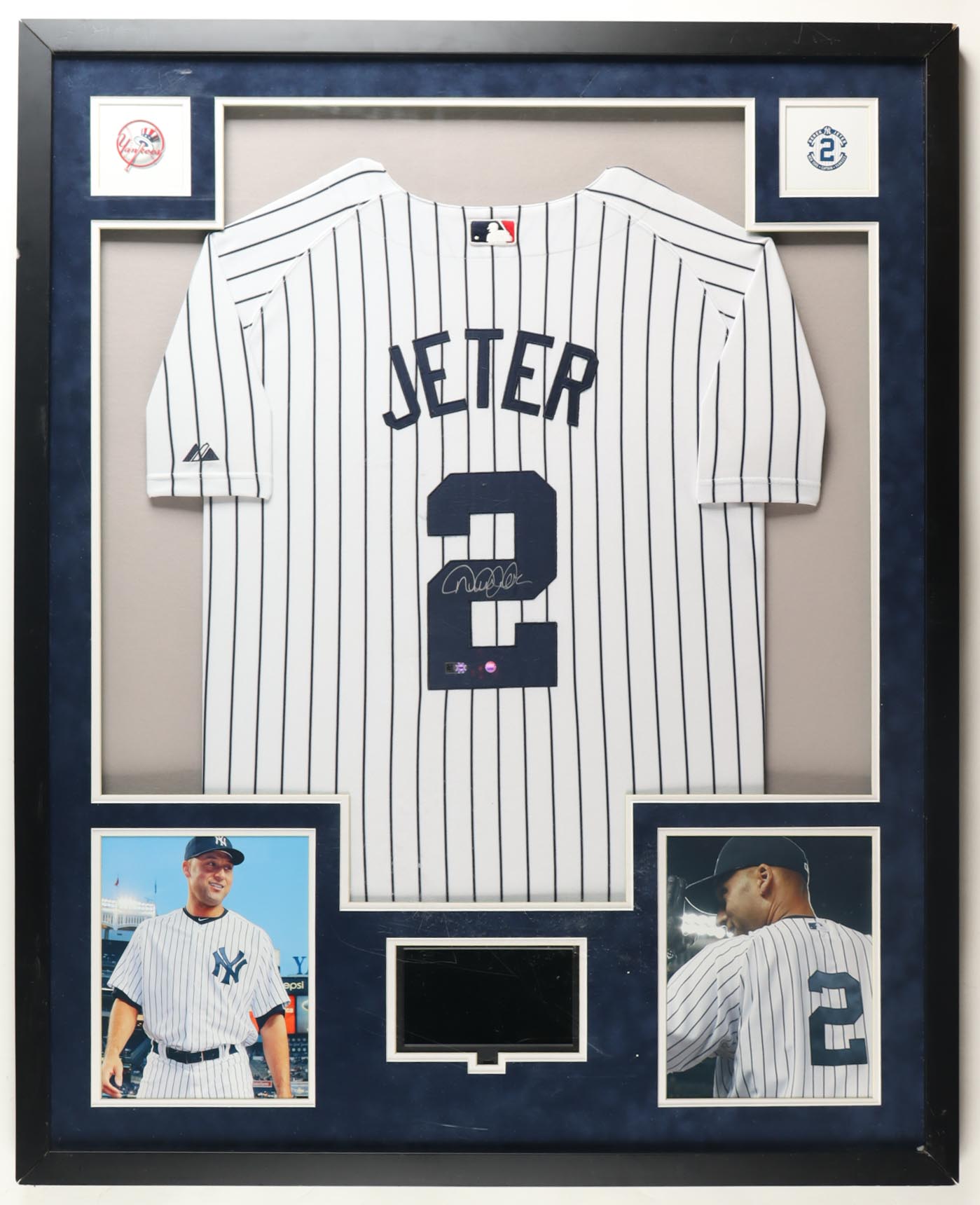 Derek Jeter Signed Custom Framed Jersey Display With Digital Gallery Screen (MLB & Steiner) at PristineAuction.com Derek Jeter Signed Custom Framed Jersey Display With Digital Gallery Screen (MLB & Steiner) at PristineAuction.com