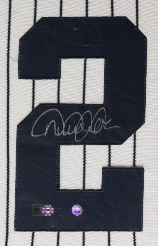 Derek Jeter Signed Custom Framed Jersey Display With Digital Gallery Screen (MLB & Steiner) at PristineAuction.com Derek Jeter Signed Custom Framed Jersey Display With Digital Gallery Screen (MLB & Steiner) at PristineAuction.com