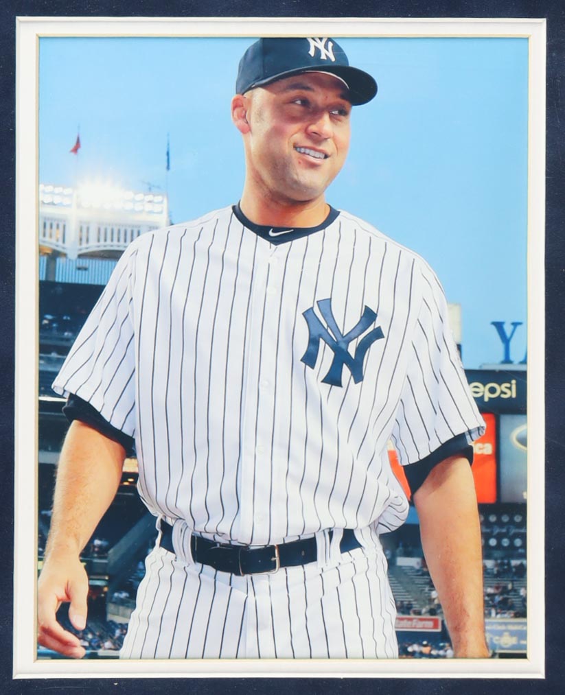 Derek Jeter Signed Custom Framed Jersey Display With Digital Gallery Screen (MLB & Steiner) at PristineAuction.com Derek Jeter Signed Custom Framed Jersey Display With Digital Gallery Screen (MLB & Steiner) at PristineAuction.com