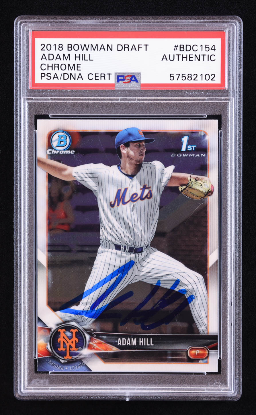 Adam Hill Signed 2018 Bowman Chrome Draft #BDC154 RC (PSA) at PristineAuction.com Adam Hill Signed 2018 Bowman Chrome Draft #BDC154 RC (PSA) at PristineAuction.com