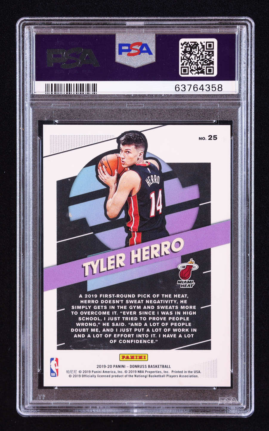 Tyler Herro Signed 2019-20 Donruss Great X-Pectations Holo