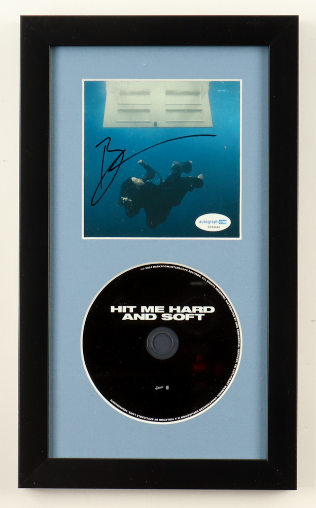 Billie Eilish Signed "Hit Me Hard And Soft" Custom Framed CD Album Insert Display With Disc (AutographCOA) at PristineAuction.com Billie Eilish Signed "Hit Me Hard And Soft" Custom Framed CD Album Insert Display With Disc (AutographCOA) at PristineAuction.com