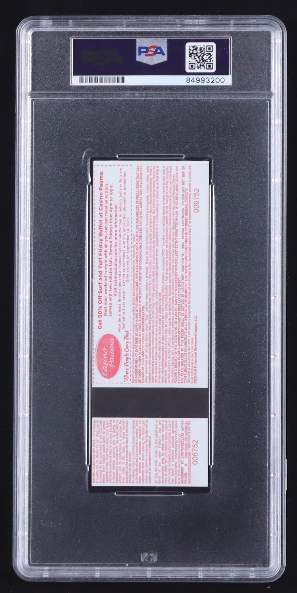 Ethan Salas Signed 2023 Lake Elsinore Storm vs. Visalia Rawhide Game Ticket (PSA) at PristineAuction.com Ethan Salas Signed 2023 Lake Elsinore Storm vs. Visalia Rawhide Game Ticket (PSA) at PristineAuction.com