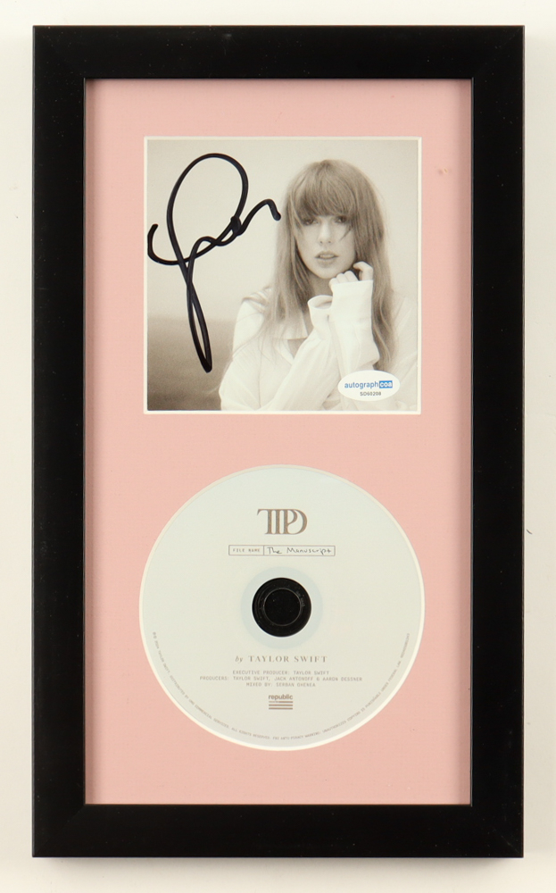 Signed Insert Cd Taylor Swift Signed Custom Framed