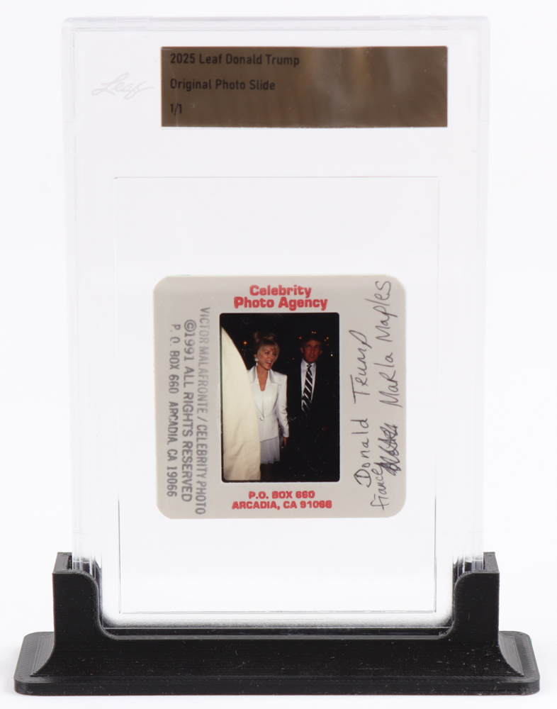 Donald Trump 2025 Leaf Original Photo Slide #NNO #1/1 (Leaf) at PristineAuction.com Donald Trump 2025 Leaf Original Photo Slide #NNO #1/1 (Leaf) at PristineAuction.com
