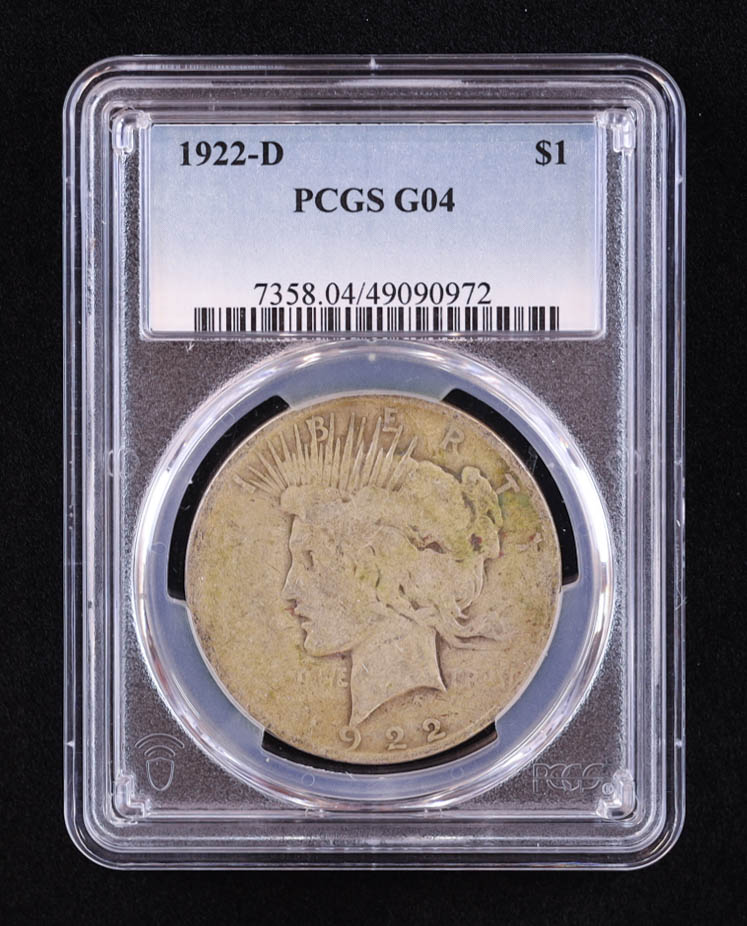 1922-D Peace Silver Dollar (PCGS G04) at PristineAuction.com 1922-D Peace Silver Dollar (PCGS G04) at PristineAuction.com