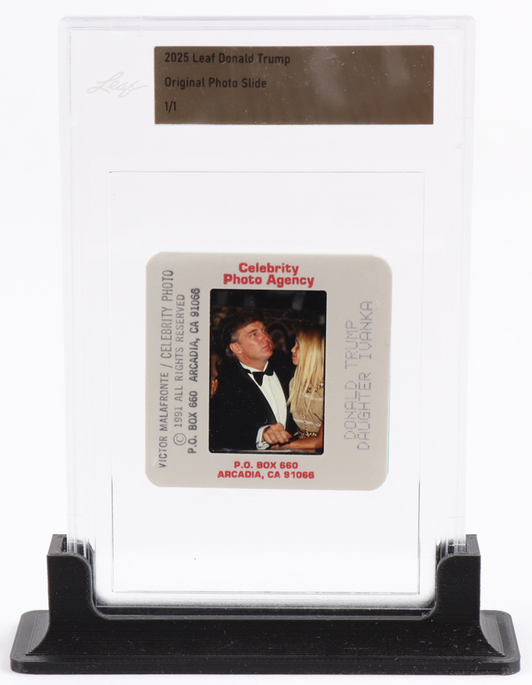 Donald Trump 2025 Leaf Original Photo Slide #NNO #1/1 (Leaf) at PristineAuction.com Donald Trump 2025 Leaf Original Photo Slide #NNO #1/1 (Leaf) at PristineAuction.com