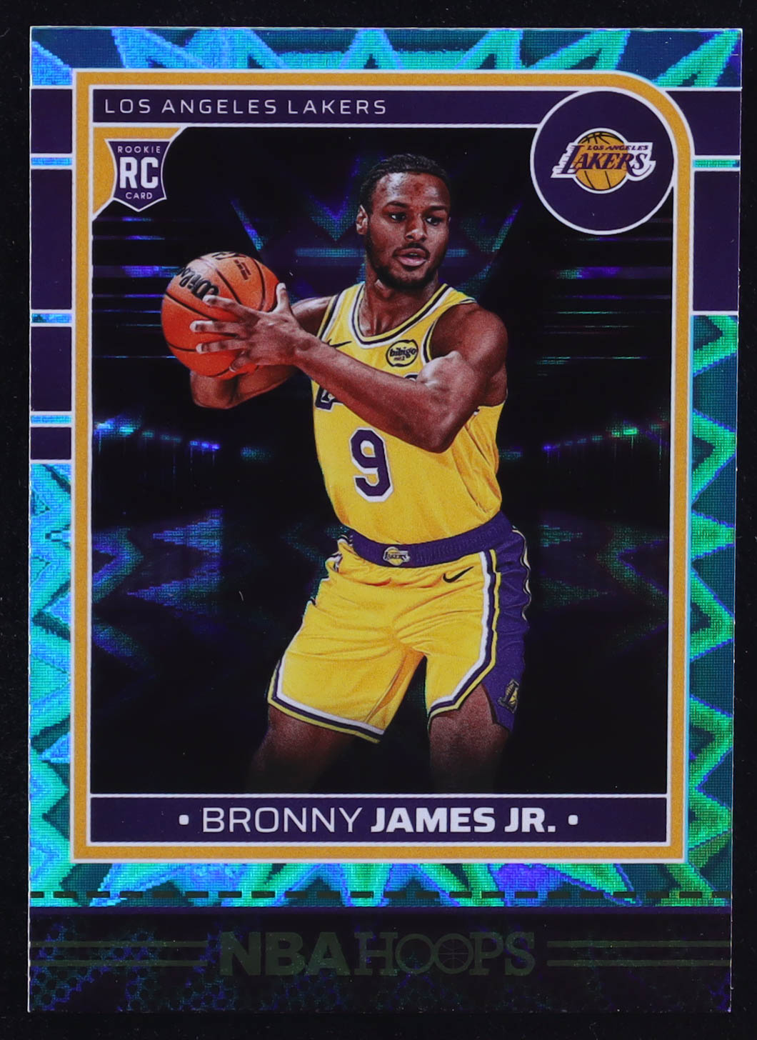 Bronny James Jr. 2024-25 Hoops Teal Explosion #280 RC at PristineAuction.com Bronny James Jr. 2024-25 Hoops Teal Explosion #280 RC at PristineAuction.com