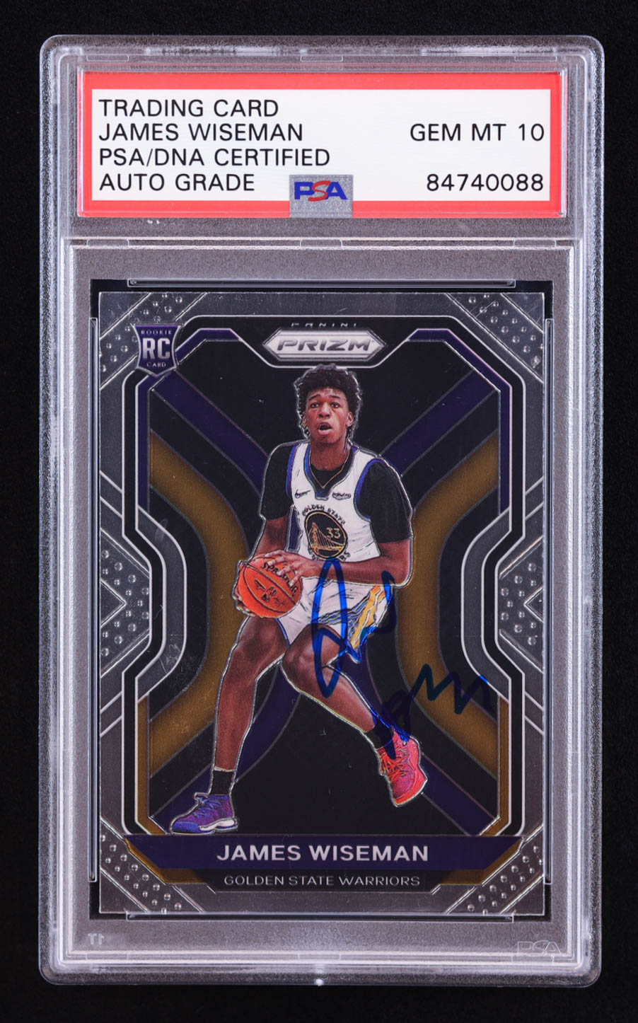 Prizm Rookie James Wiseman Auto PSA