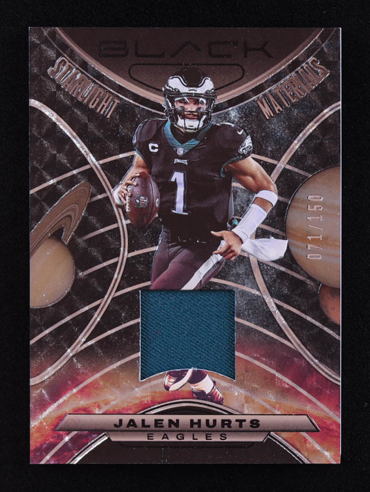 Jalen Hurts 2023 Panini Black Starlight Materials #5 #71/150 at PristineAuction.com Jalen Hurts 2023 Panini Black Starlight Materials #5 #71/150 at PristineAuction.com