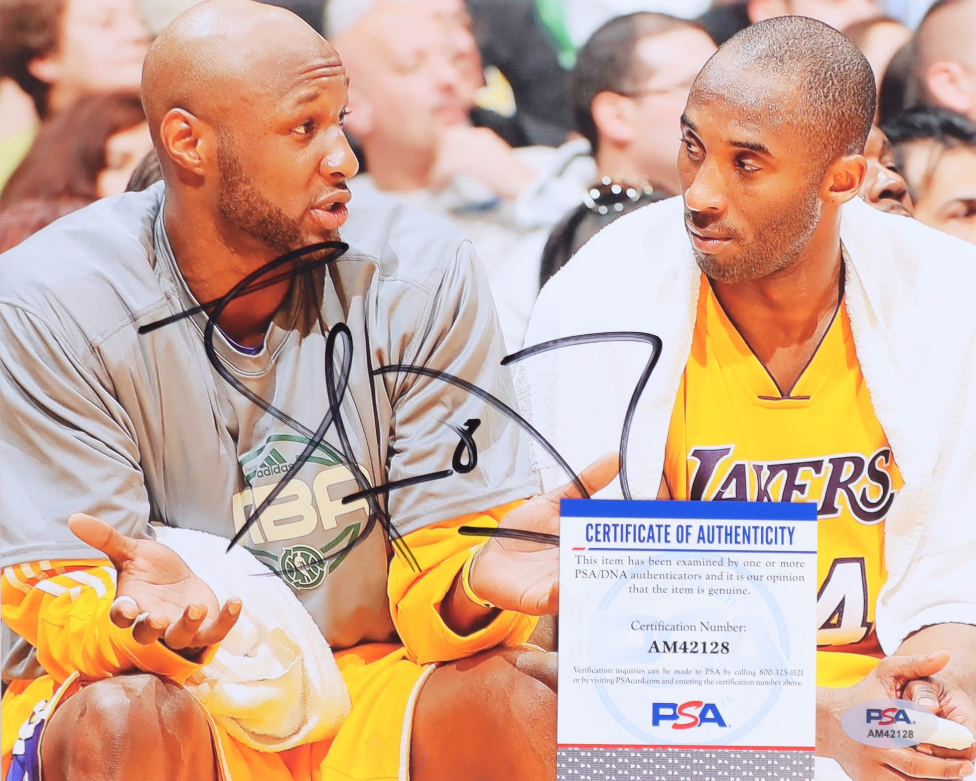 Lamar Odom Signed Lakers 8x10 Photo (PSA) at PristineAuction.com Lamar Odom Signed Lakers 8x10 Photo (PSA) at PristineAuction.com