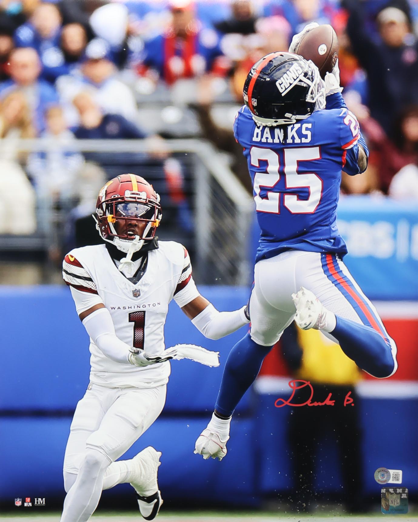 Deonte Banks Signed Giants 16x20 Photo (Beckett) at PristineAuction.com Deonte Banks Signed Giants 16x20 Photo (Beckett) at PristineAuction.com